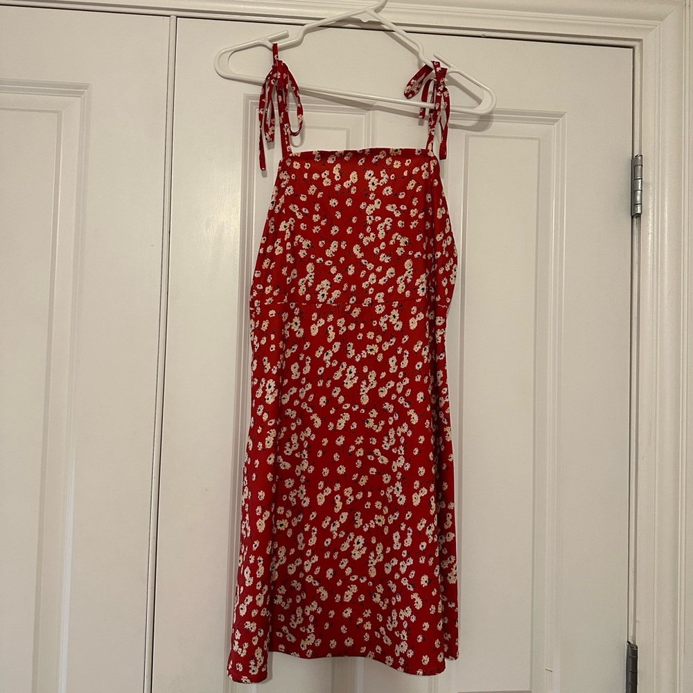 Shein Red Floral Dress size small